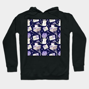 Lavender Seamless Pattern. Rustic and Cute Provencal Style. Hoodie